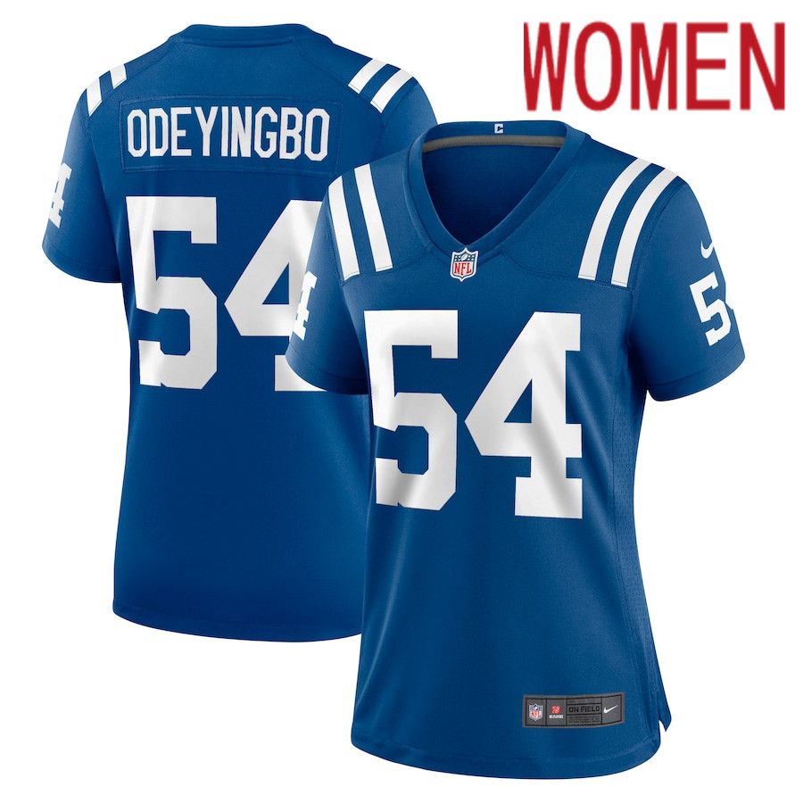 Women Indianapolis Colts #54 Dayo Odeyingbo Nike Royal Game NFL Jersey